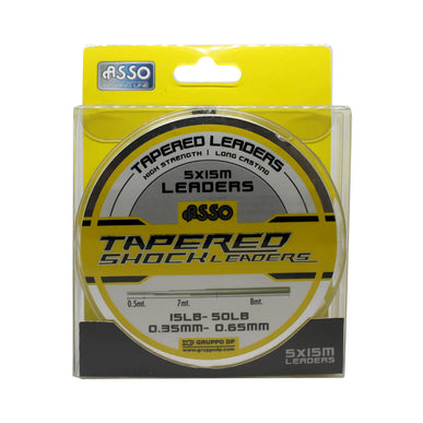 Tapered Shock Leader Clear 15-50lb 5 x 15m