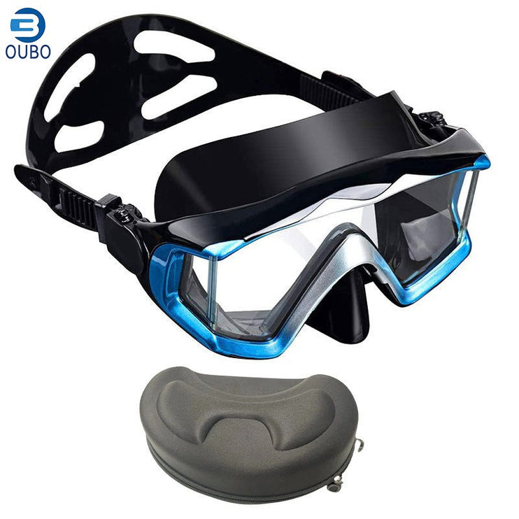 Adult Silicone Dive Mask – Panoramic Tempered Glass Snorkeling Mask