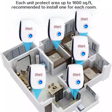 Bulk Pack of 4 Ultrasonic Pest Repellers