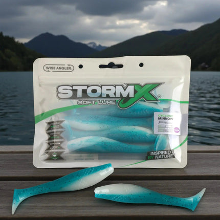 StormX™ Cyclone Minnow 5" Soft Lure — Pilchard Glow UV