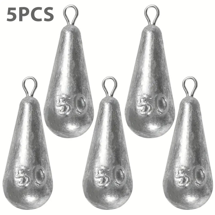 Teardrop Fishing Sinkers – Lead Weights for Bass (10 Sizes)