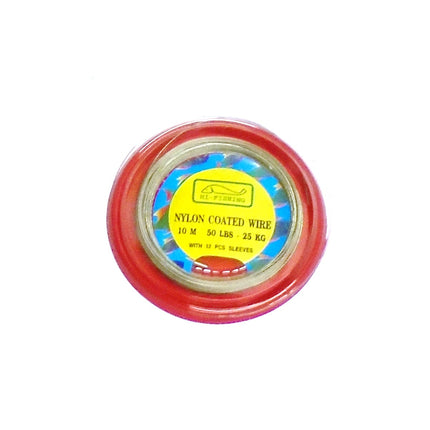 Coated Stainless Steel Fishing Wire inc Crimps - 100Lb x 10m